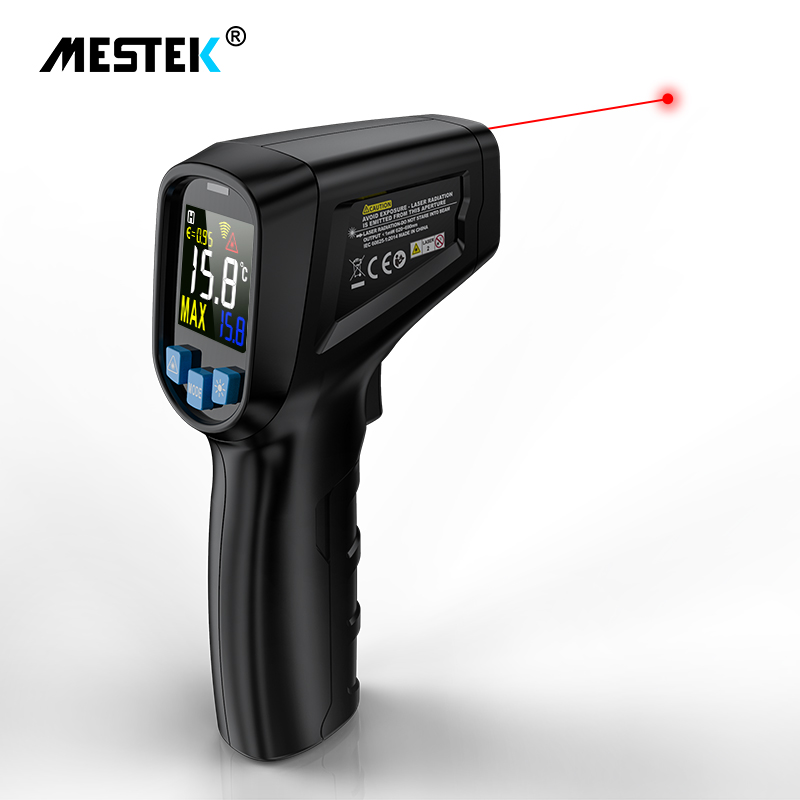 MESTEK Non-Contact Digital LCD Infrared Industrial Thermometer Gun IR Pyrometer 